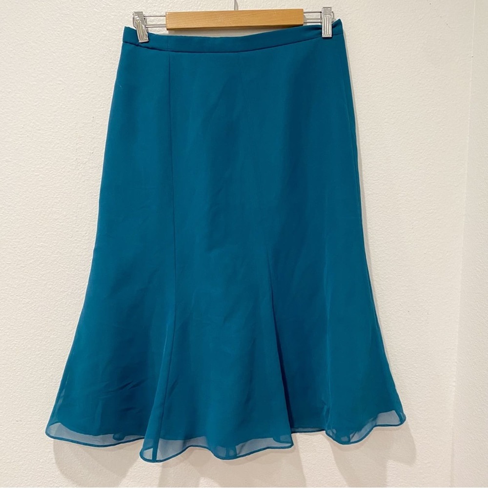 Alfred Angelo Blue Ruffle Midi Skirt sz 6
